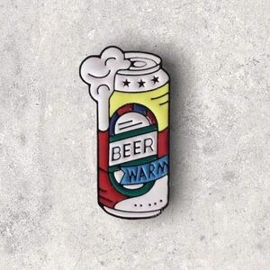 3/$18 NEW Beer Can Enamel Pin Brooch